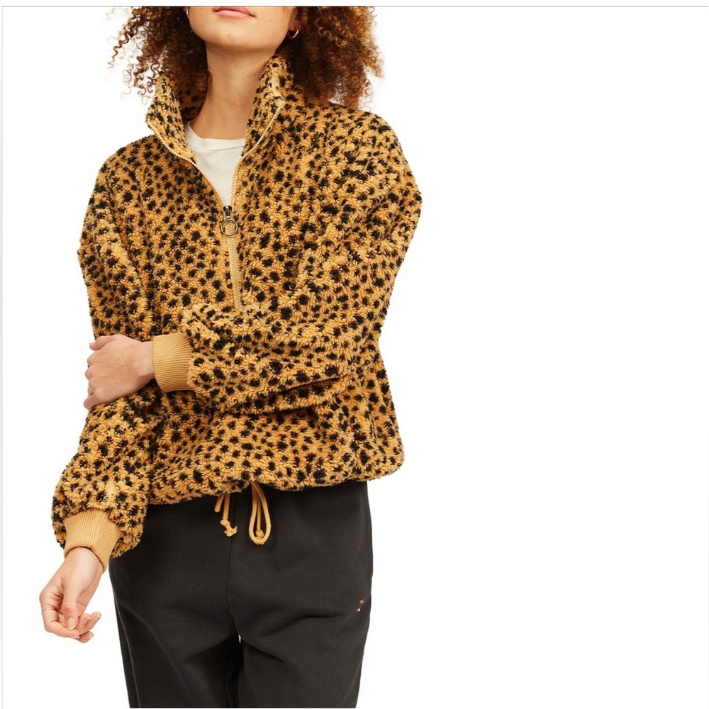 🎊🎈HOST PICK 🎊🎊NWT Billabong Time Off Faux Fur Half Zip Pullover Size xsmall